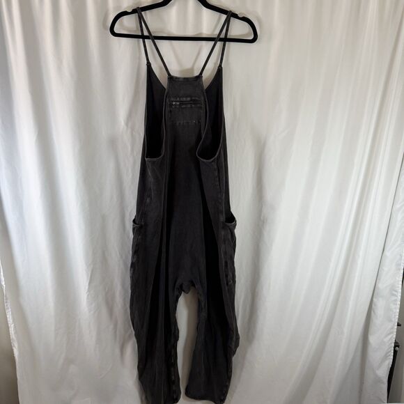 Free People Movement Jumpsuit Women's Medium Grey Sleeveless Zip Pocket Pullover - Picture 8 of 11